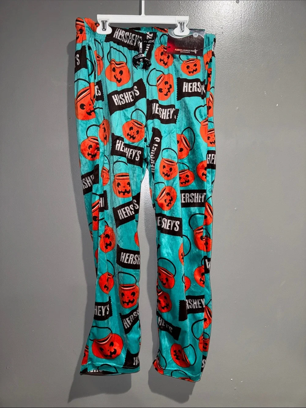 Hershey's Women's Teal Halloween Pumpkin Lounge Pajama Pants